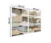 Glass protective plate for stove 2x45x52 Brick