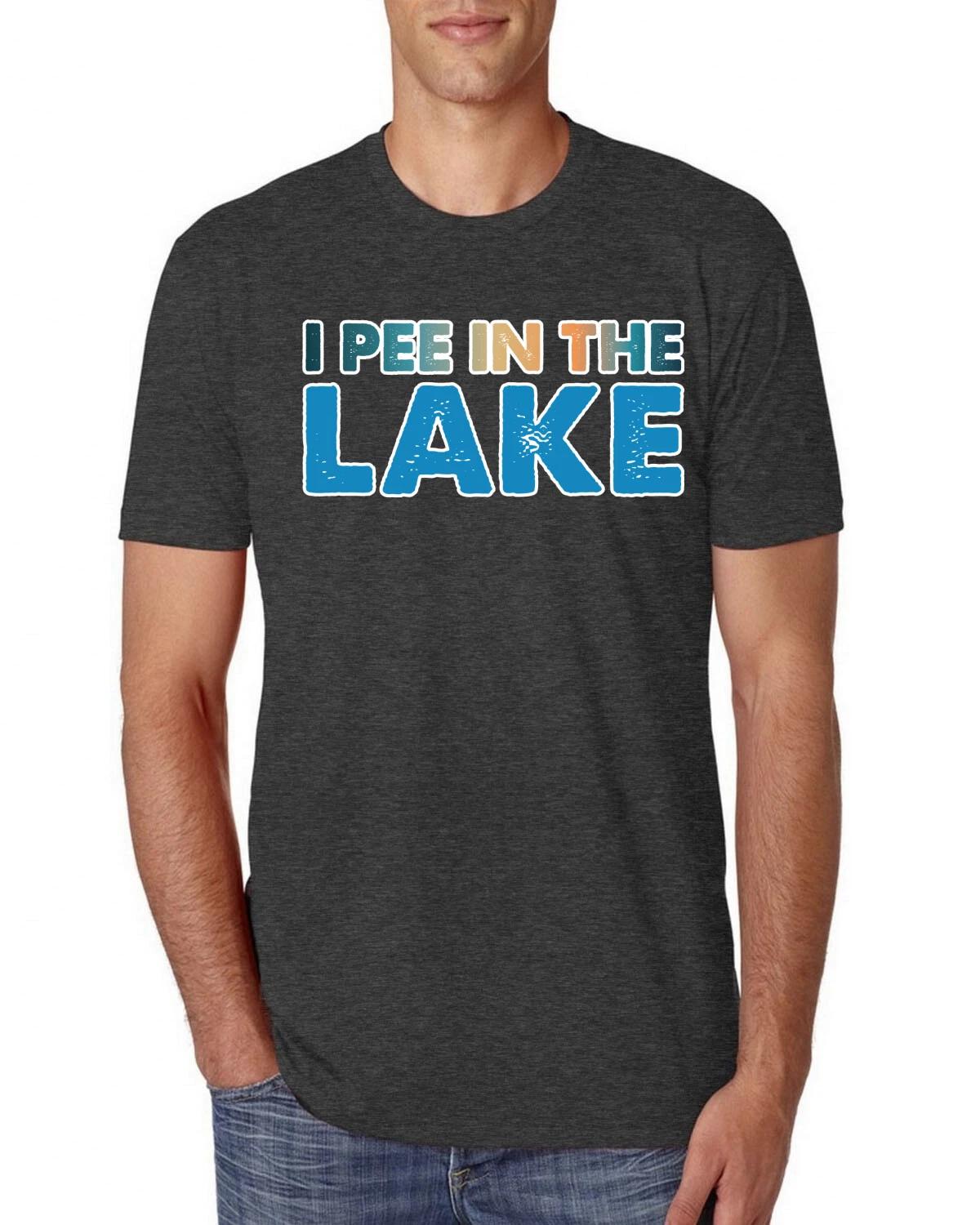 I Pee In the Lake Humor Men Premium Tri Blend T- Shirt S