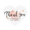 Yousheng 150 Pcs Love Heart Shaped Thank You Cards 2.36 X 2.76 Inch Blank Notecards Greeting Cards for Wedding Baby Shower Small Business
