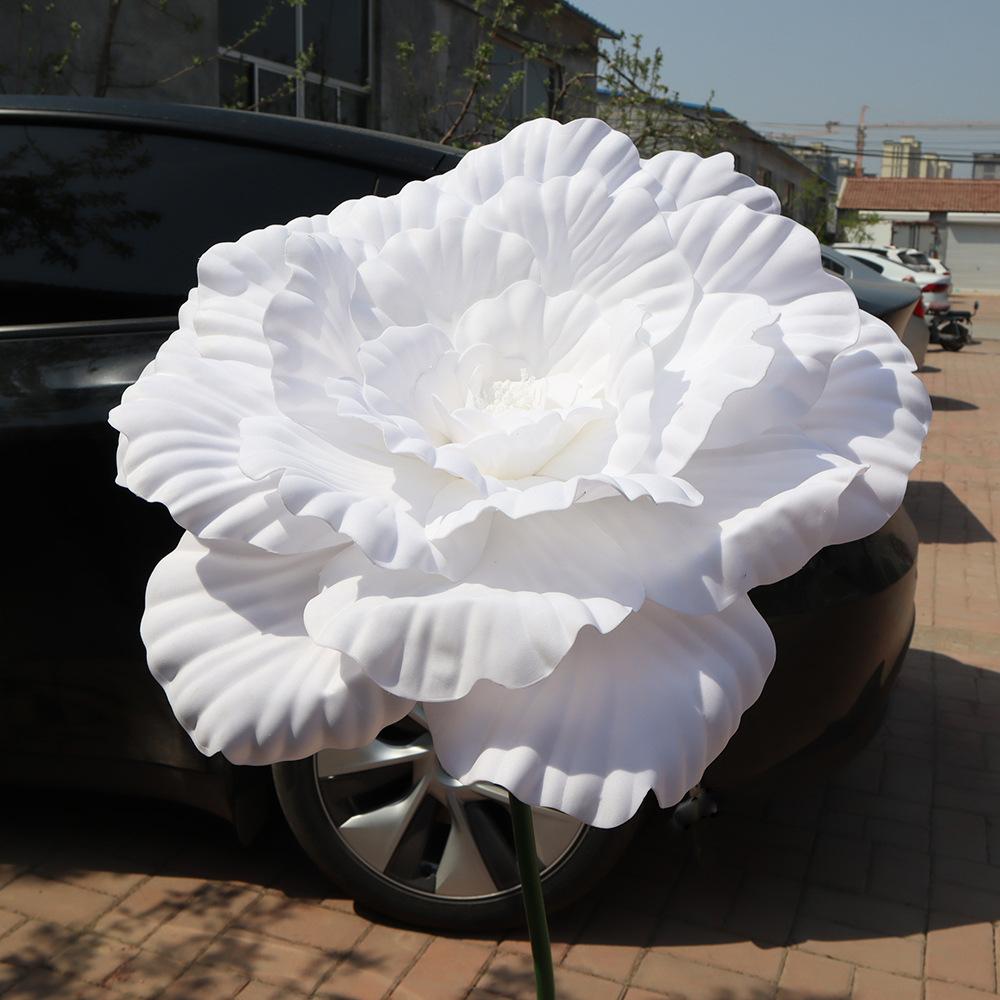 60cm PE Artificial Peony Giant Rose Foam Flower Window Display Event Decoration for Wedding Background Decorati PE Peony Flower