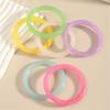 New 8mm Round Candy Colored Acrylic Bangle Transparent Exquisite Texture Bracelet Simple Girl's Bracelet Versatile Trend Jewelry