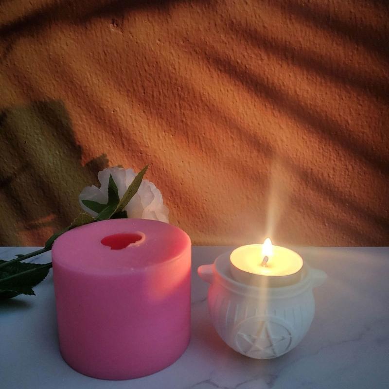 Ball Candlesticks Silicone Molds Star Candle Holder Resins Molds DIY Epoxys Castings Mould for Table Home Decorations