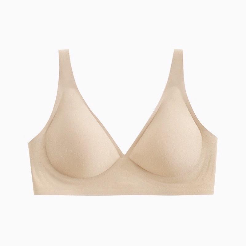New Seamless Jelly Underwear Women's Deep V Thin Soft Support Comfort Big Chest Small Sexy Bra Cover