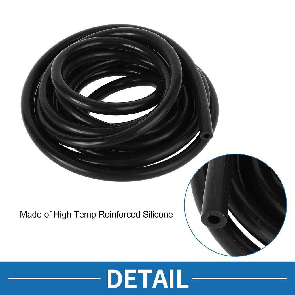 A ABSOPRO Silicone Vacuum Tube Hose for High Temperature 12FT 3/16" 5mm ID 2.5mm
