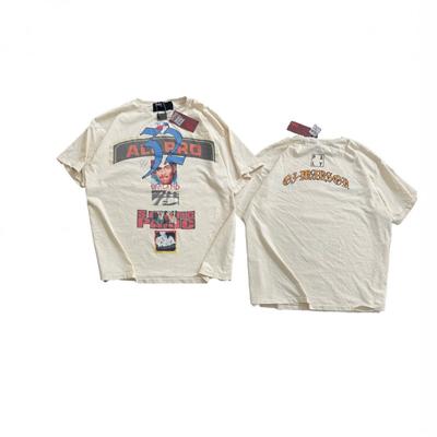 Herren Vintage Gewaschenes Baumwoll-T-Shirt Mit Grafikdruck Lockerer Schnitt Lässiges Kurzarm-T-Shirt