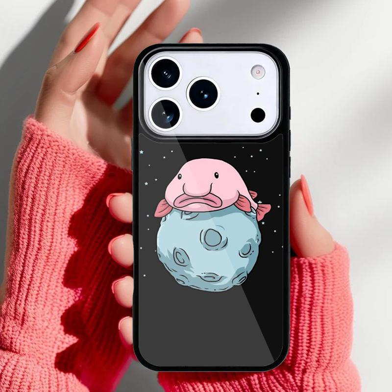 Cartoon Blobfish Phone Case for iPhone 17 16 15 14 13 Pro Max Back Cover for 12 11 Pro Coque
