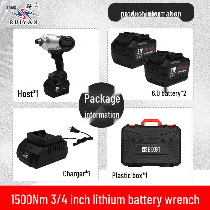 Jingyi Gong 1500 Nm High Torque 3/4" Brushless Cordless Lithium Impact Wrench
