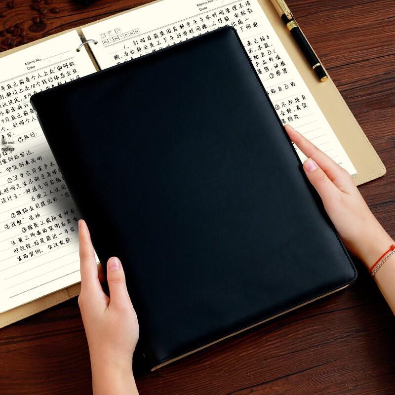 Faramon A4 Faux Leather Loose-Leaf Notebook