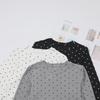 Polka Dot Long-Sleeve Round-Neck Women's Slim Fit Casual Top for Autumn/Winter.