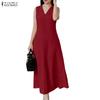 Women Elegant V-Neck Casual Sleeveless Dress