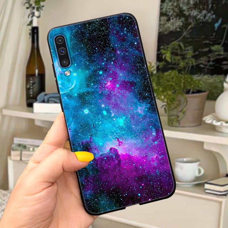 Phone Case For Samsung Galaxy A30s A50 Case Cute Silicone Black Back Covers on For Coque Samsung A50 s A50s A 30s Cover Bumper