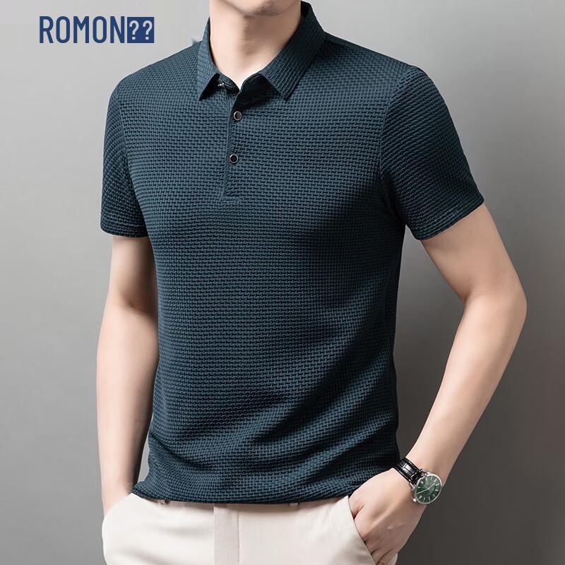 Romon Men's Summer Short-Sleeve Polo Shirt