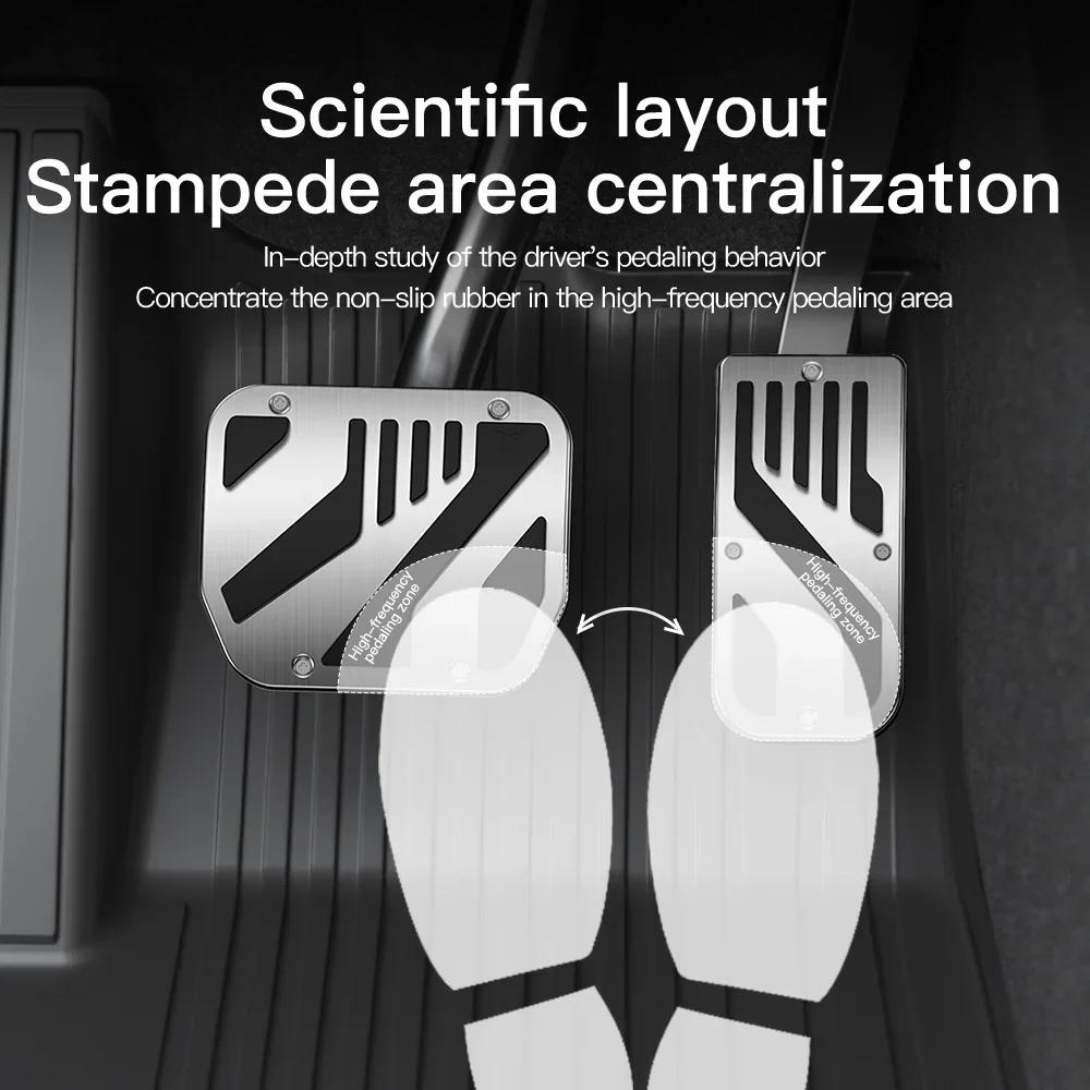 NEW Car Foot Pedals Cover Non-Slip Cover Accelerator Pedal Brake Pedal Cover For Tesla Model 3 Highland Y Juniper