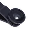 0.65X Geniş Açı Zoom 180 Derece Balık Gözü Makro Lensler Klipsli Lensli Kamera Kitleri Telefonda 3'ü 1 Arada Balık Gözü Telefon Lensi