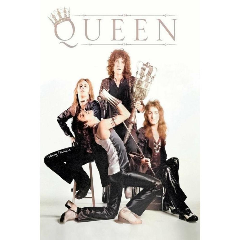 Metal Queen Band Wall Decor, Handmade 3D Tin Art for Living Room Bedroom Music Studio