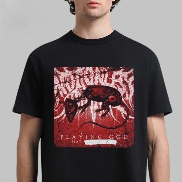 Playing God Metal Band Album Cover Graphic Vintage T Shirt L