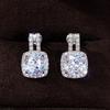 Earrings, Simple Round Diamond Zircon Stud Earrings Internet Celebrity Style