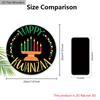 Happy Kwanzaa Simple Wooden Sign - Classic Round Sign for Front Door, Wall Hanging Decor - Ideal Kwanzaa Decoration