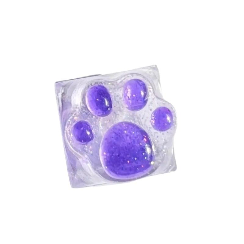 Color Resin Kitten Claw Keycap for Mechanical Keyboards Perfectly Gift for Gamers and Keyboard Customizers
