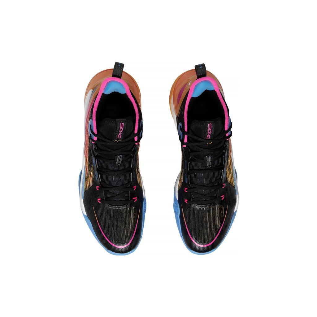 Li Ning Sonic 10 Ultra Durable Breathable Mid-Top Basketball Shoes Men Sneakers Black Blue Brown ABAS145-5