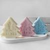 Reusable Silicone Mold Christmas Tree Shaped Candle Mould Creative Aromatherapy Making Mold Festive Decoration Supplies