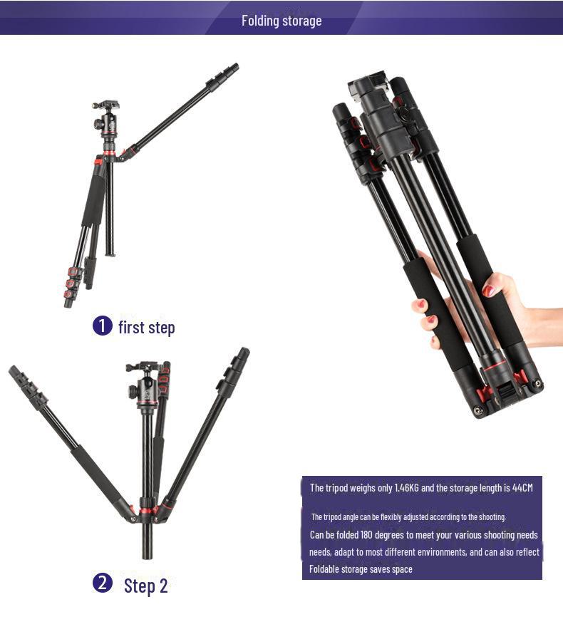 Portable Lightweight Aluminum Mobile Phone Camera Tripod for Professional Photography and Video