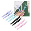 8pcs Protective Cover Tape Tweezer Thickened Handle Precision Tweezers Set  Lash Extensions