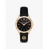 Orologio Sottile Runway Oro e Pelle MK7482
