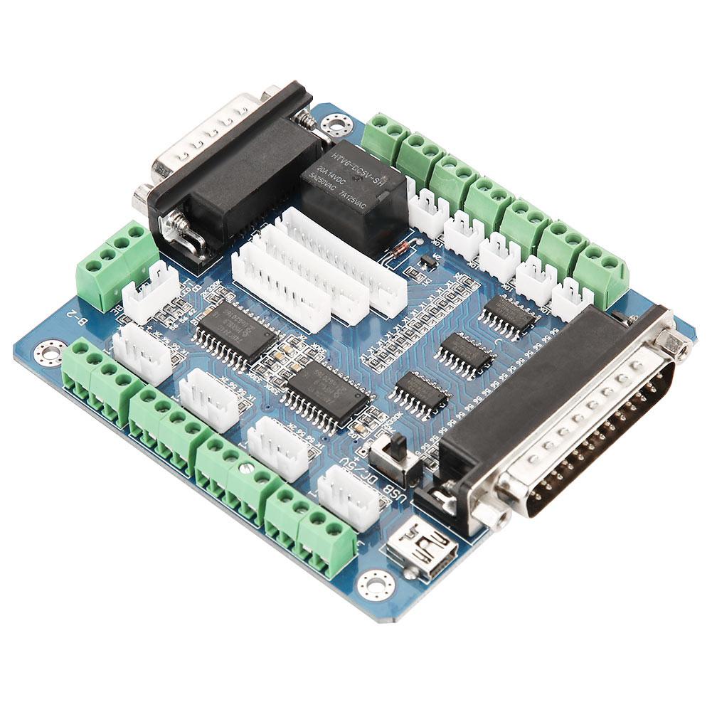 MACH3 Interface 5 Axis CNC Stepper Motor Driver Controller Breakout Board