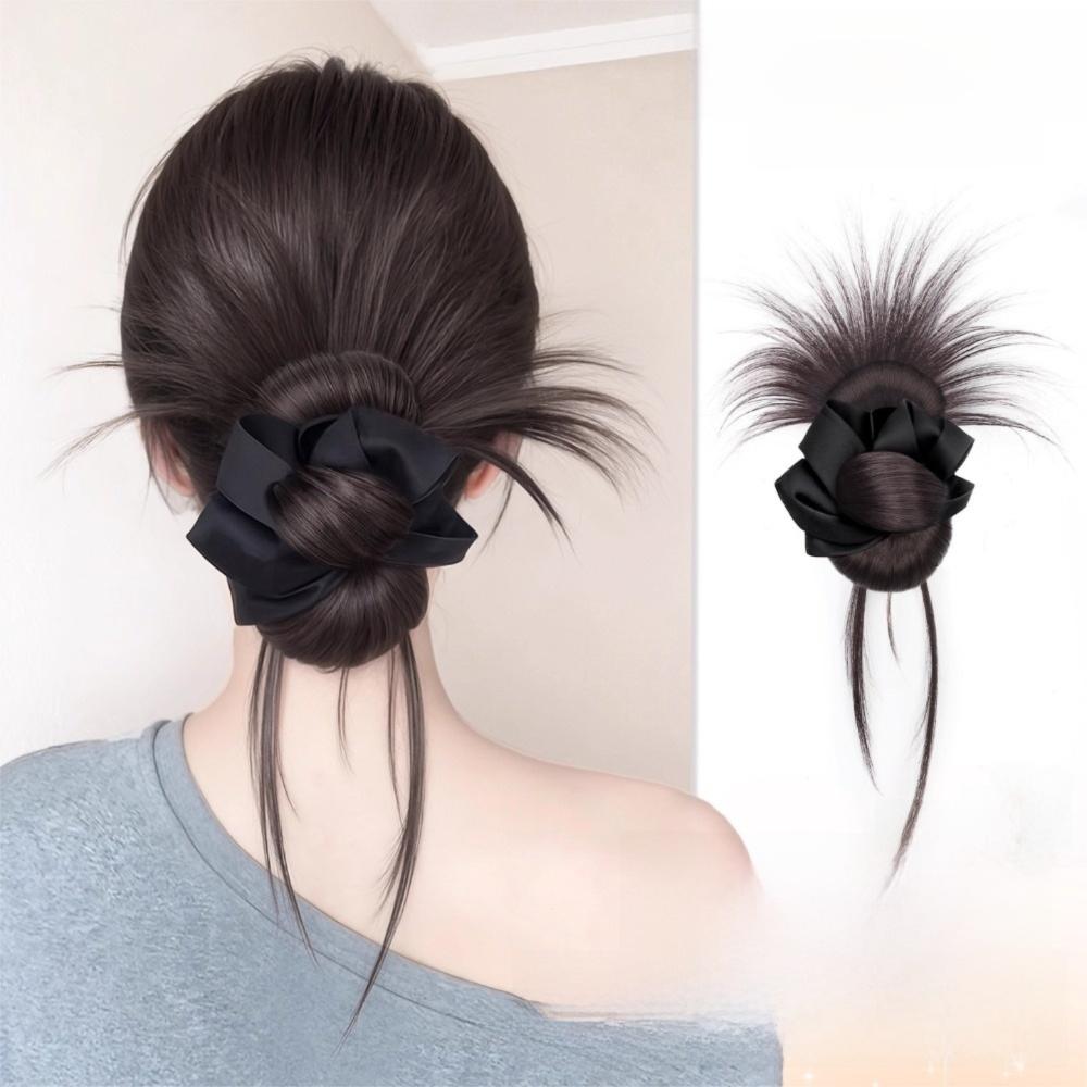 Synthetic Bun Head Wig with Hair Tie Wig Hair Clip New Hairpiece Hair Accessories