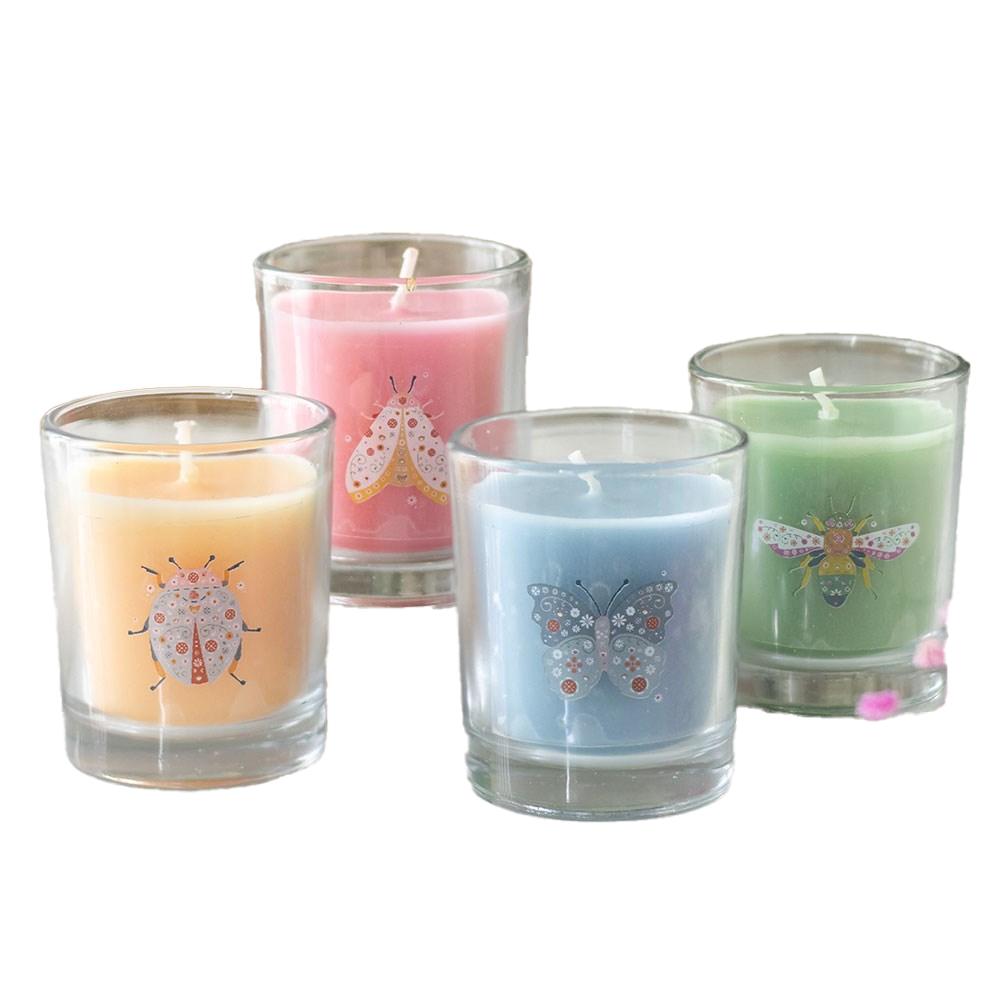 Something Different Mandarin & Bergamot Floral Bug Scented Candle (Pack of 4)