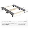 Furniture Dolly, 1000 lbs Each Load Capacity, 2 Packs, 18" x 30", 8 x 3" PP Swivel Casters, Heavy Duty Hardwood Furniture Moving Dolly, Mover's Dolly,
