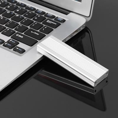 M.2 NVMe/SATA Dual Protocol Mobile Festplattengehäuse USB3.1 Typ-C Externes SSD-Gehäuse aus Aluminium
