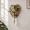 Home Ornaments Hydroponic Plant Holder Wooden Flower Pot Wall Mounted Planter  Indoor Plants