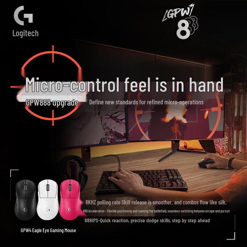 Logitech G PRO Wireless 4th Gen Eagle Eye Gaming Mouse