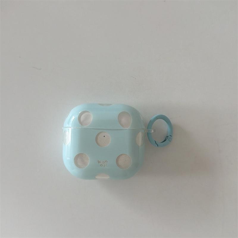 Dopamine solid color hollow polka dot for AirPods 1 /pro1 earphone protective case cover two or three generations of new women