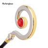 Golden White Hanger Red Diamond Fashion Stick Decorative Cane Elegant Fashion Cane Cosplay Alloy Crosier Vintage Stick 93cm