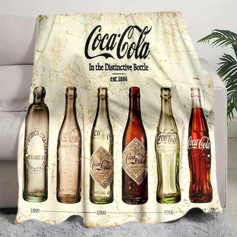 Cocacola Vintage Bottle Blanket Soft Comfortable All Seasons Perfect Sofa Office Naps Blanket Gift Idea Birthday Present Christmas Gift