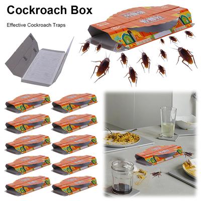 10Pcs Indoor Roach Traps Sticky Baited Cockroach Traps Adhesive Glue Traps for Roaches Insects Glue Cockroach Killer Infestation
