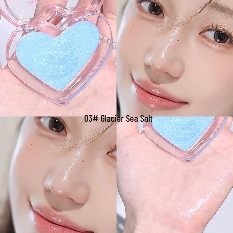 Gege Bear Lively Watery Blush & Multi-Use Cream Highlighter for Contour & Brighten - Perfect for Students & Party Makeup