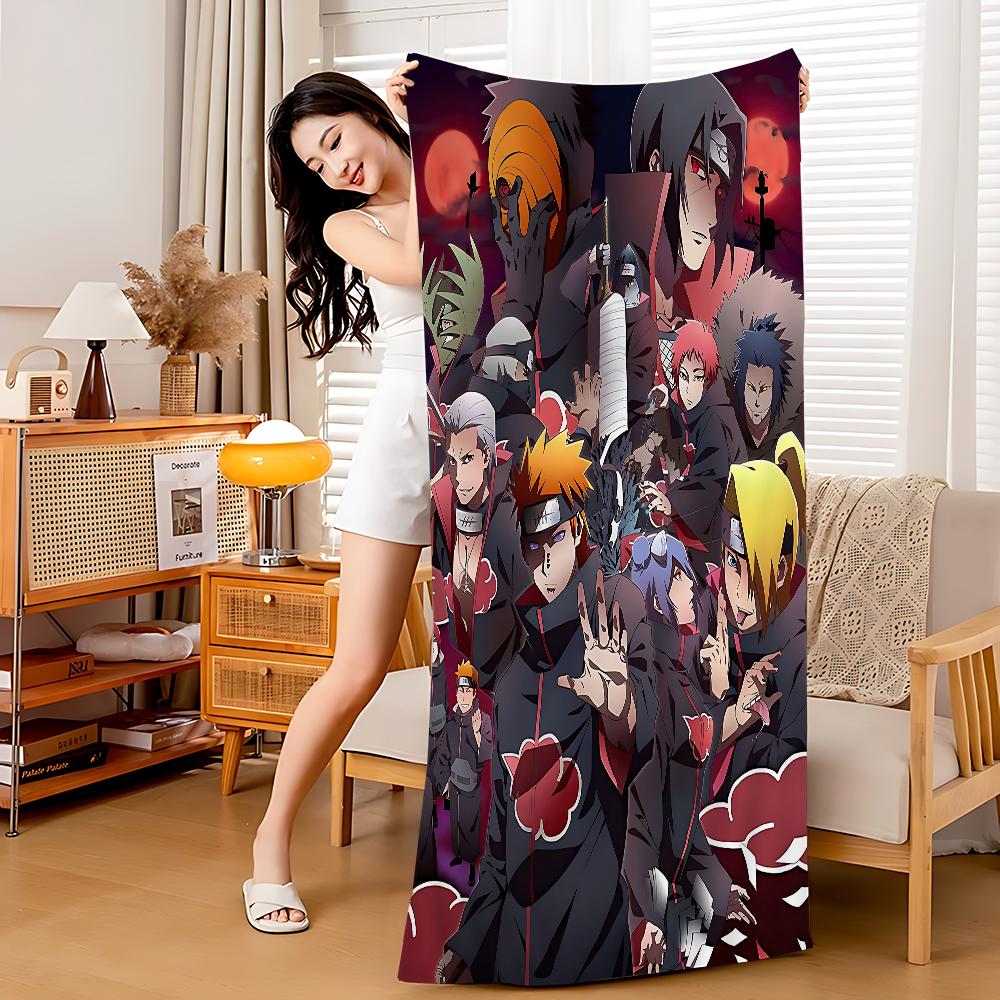 Anime N-Narutos Microfiber Printed Beach Towel Mountain Climbing Yoga Beach Swimming Running Absorbent Soft Towel