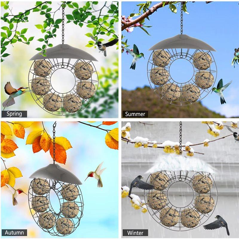 A96I-Hanging Fatball Energy Ball For Bird Feeder Outdoor Field For Bird Lovers Garden Food Dispenser For Mix Blends