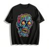 Zombie Head Print Cool Street Style Men's Casual Short Sleeve T-Shirt Pure Cotton T-shirt