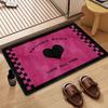 Princess please be happy floor mat cartoon imitation velvet bathroom absorbent toilet wear-resistant door mat