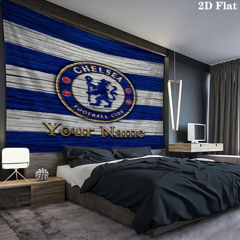 Chelsea F Custom Name Wall Tapestry Aesthetic Wall Hanging Printed Fabric Blanket Decorative Tapestries for Bedroom Living Room Home Decor