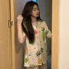 Pajamas Women's Summer Short-sleeved Gentle Wind Simple High-value Casual Women's Short-sleeved Loungewear Set
