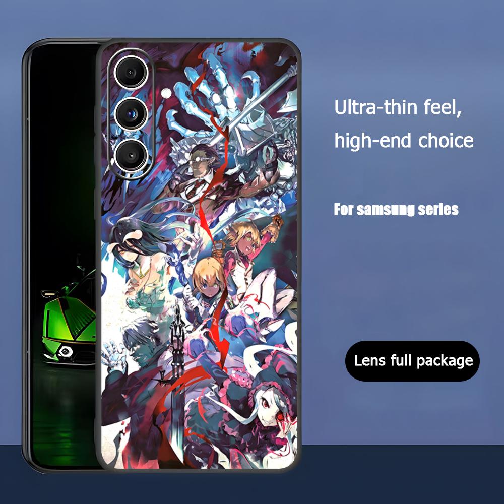 Overlord Cool Hot Anime Phone Case For Samsung Galaxy S25 S24 S23 S22 S21 S20 Plus Ultra Note20 Soft Black