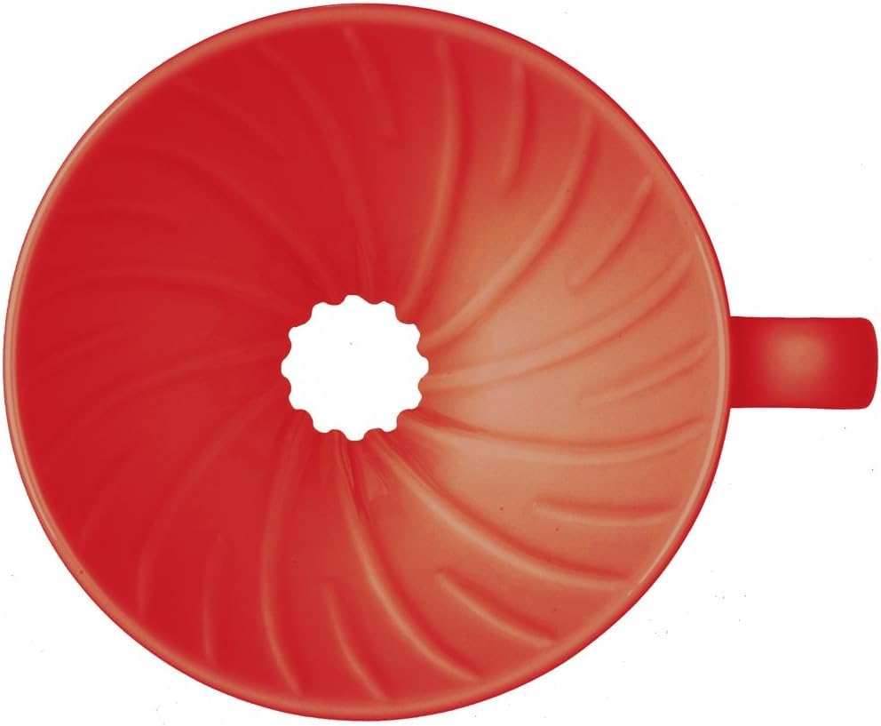 Hario V60 Transparent Coffee Dripper 01, Ceramic, Red, for 1-2 Cups (VDC-01R)