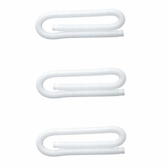Lot de 3 tuyaux de rechange 32 mm x 150 cm pour pompe filtre piscine (compat. Intex 607/637)