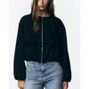 Fall New Women's Clothing French Round Neck Zipper Soft Pilot Jacket Outwear 3046070 3046264